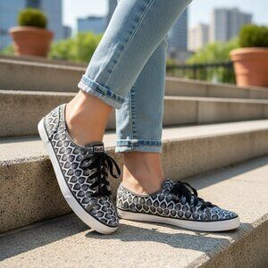 Keds Gray Tear Drop Pattern Shoes